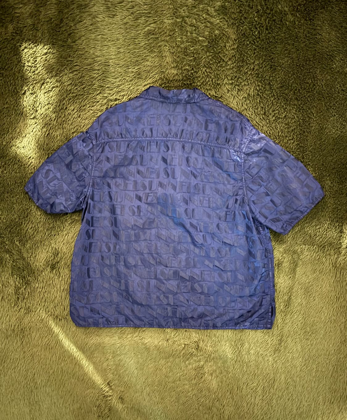 [XL] SUNNEI 써네이 엠보스드 로고 프린트 오픈카라 하프 셔츠 상품이미지5