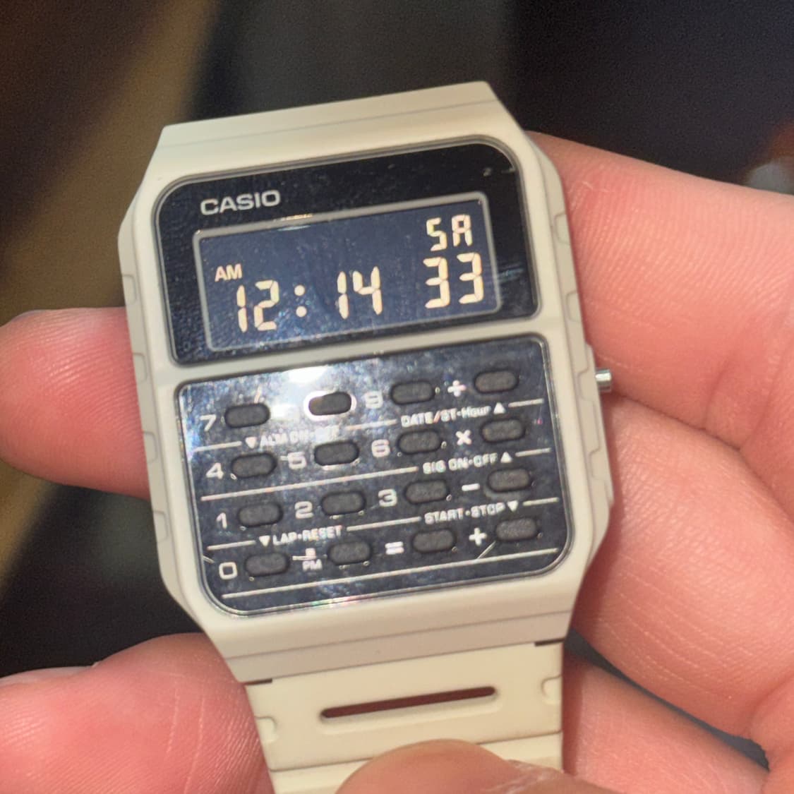 카시오 계산기 시계 베이지 팝니다! 상품이미지3