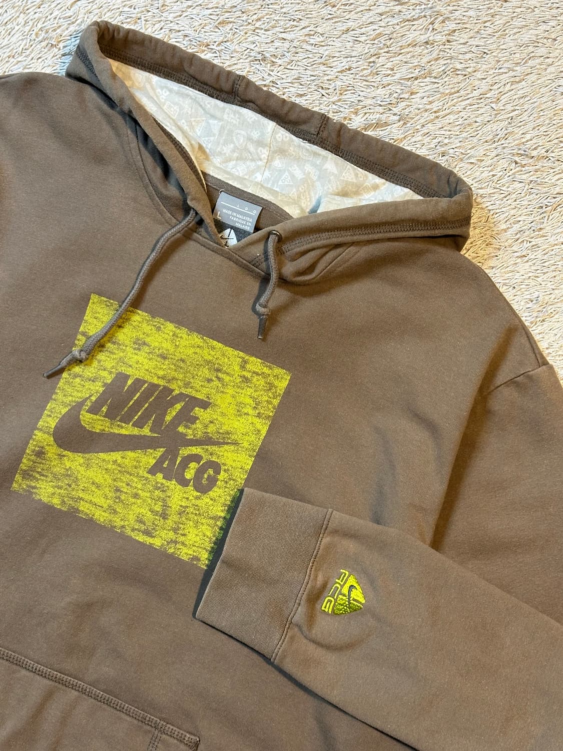 희귀) 00's 나이키 ACG 올드스쿨 박스로고 후드티 브라운 상품이미지2