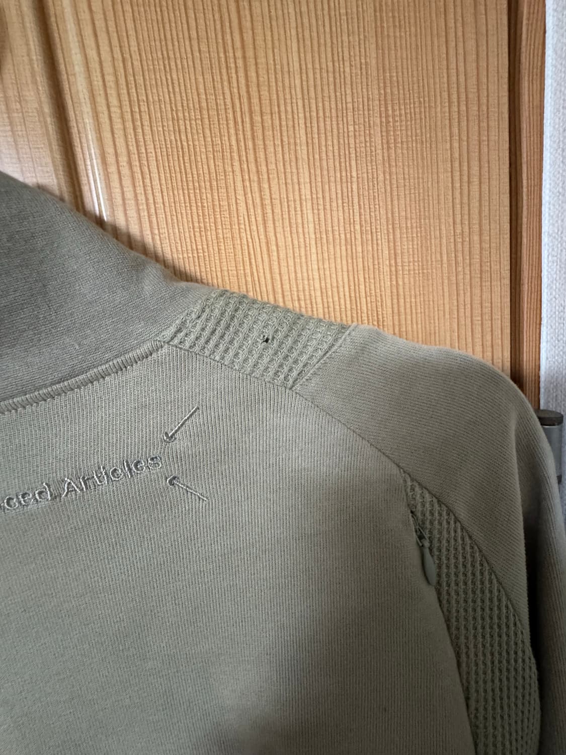 플라스틱프로덕트 contrast zippedjacket khaki. M 상품이미지3