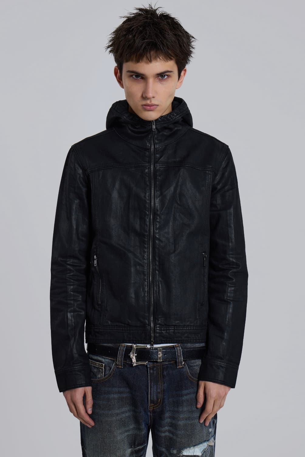 제이디드 런던Bedrock waxed hooded denim jacket 상품이미지1