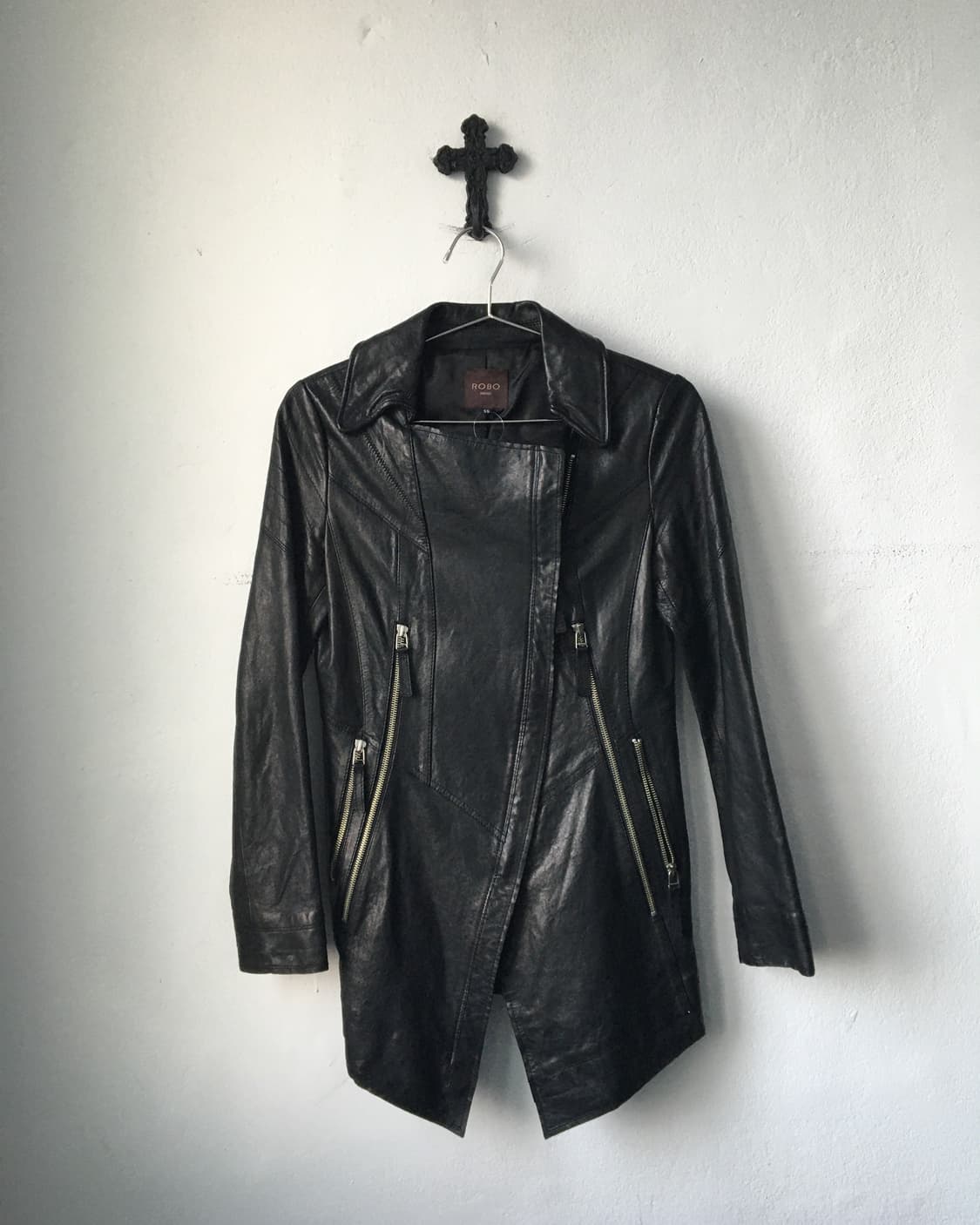 Unbalanced lamb leather jacket 상품이미지2