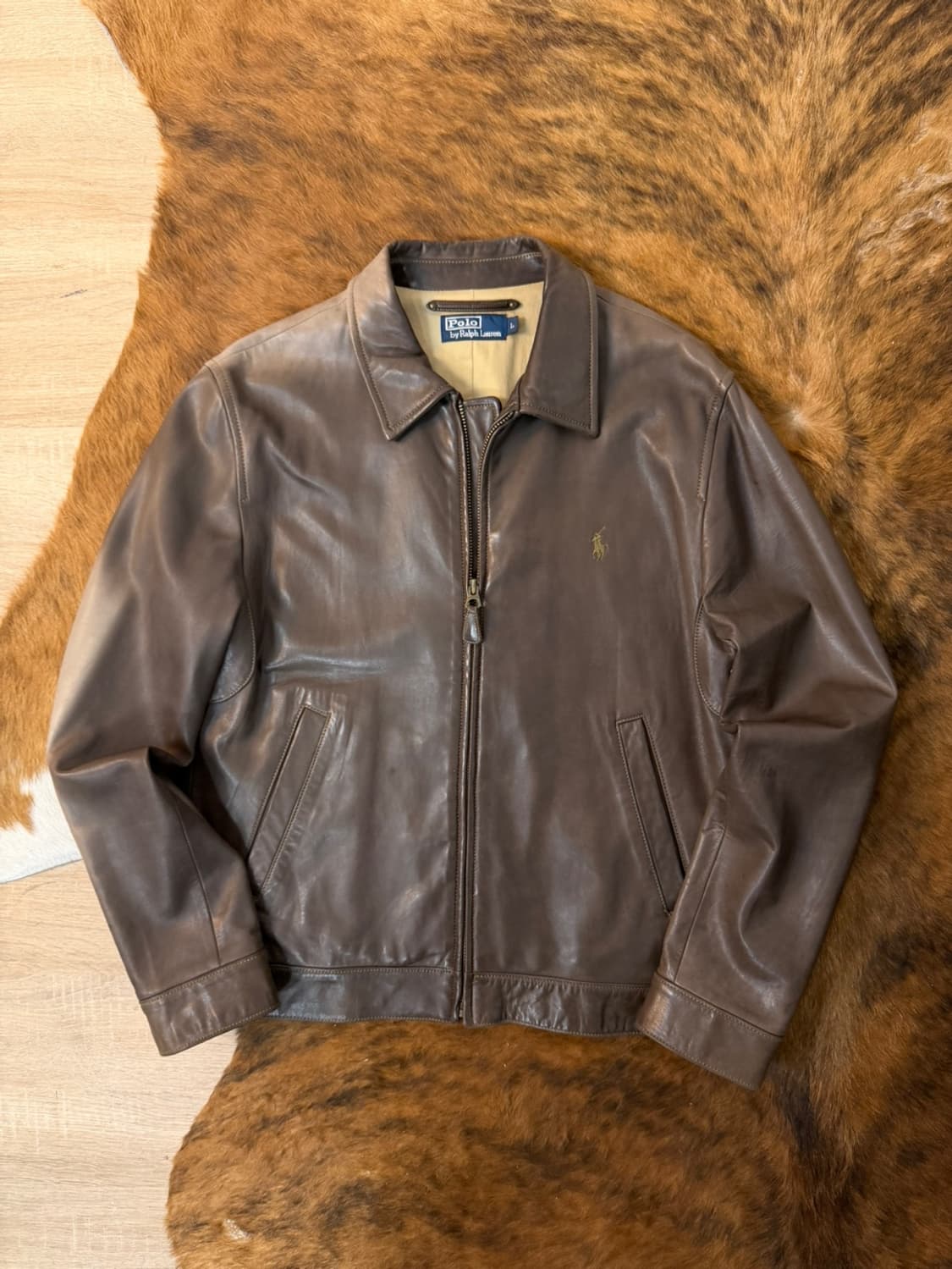 폴로 랄프로렌 맥스웰 브라운 레더 자켓  상품이미지1