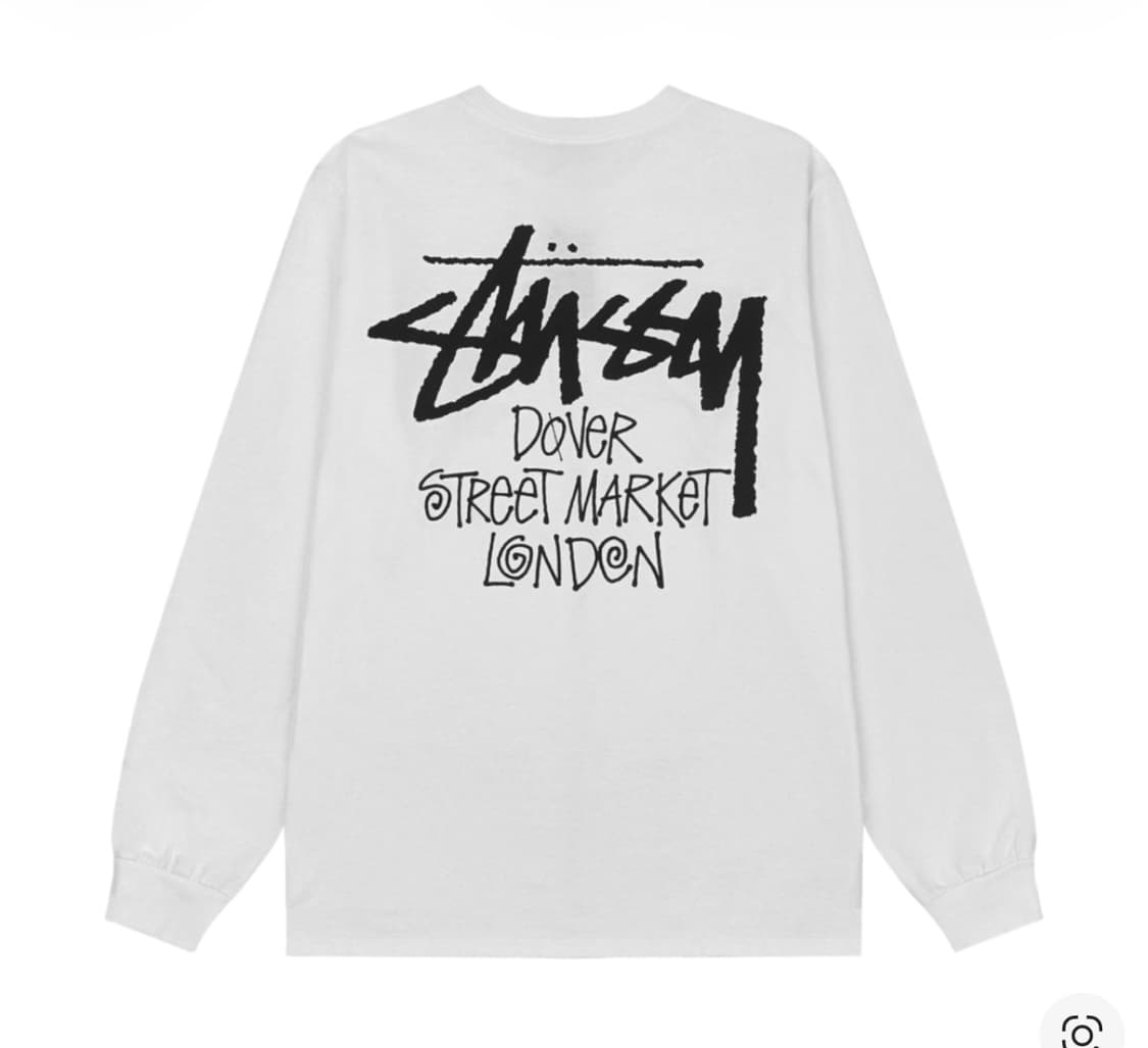 [XL] 스투시x도버 스트리트 마켓 런던 롱슬리브 화이트  상품이미지1