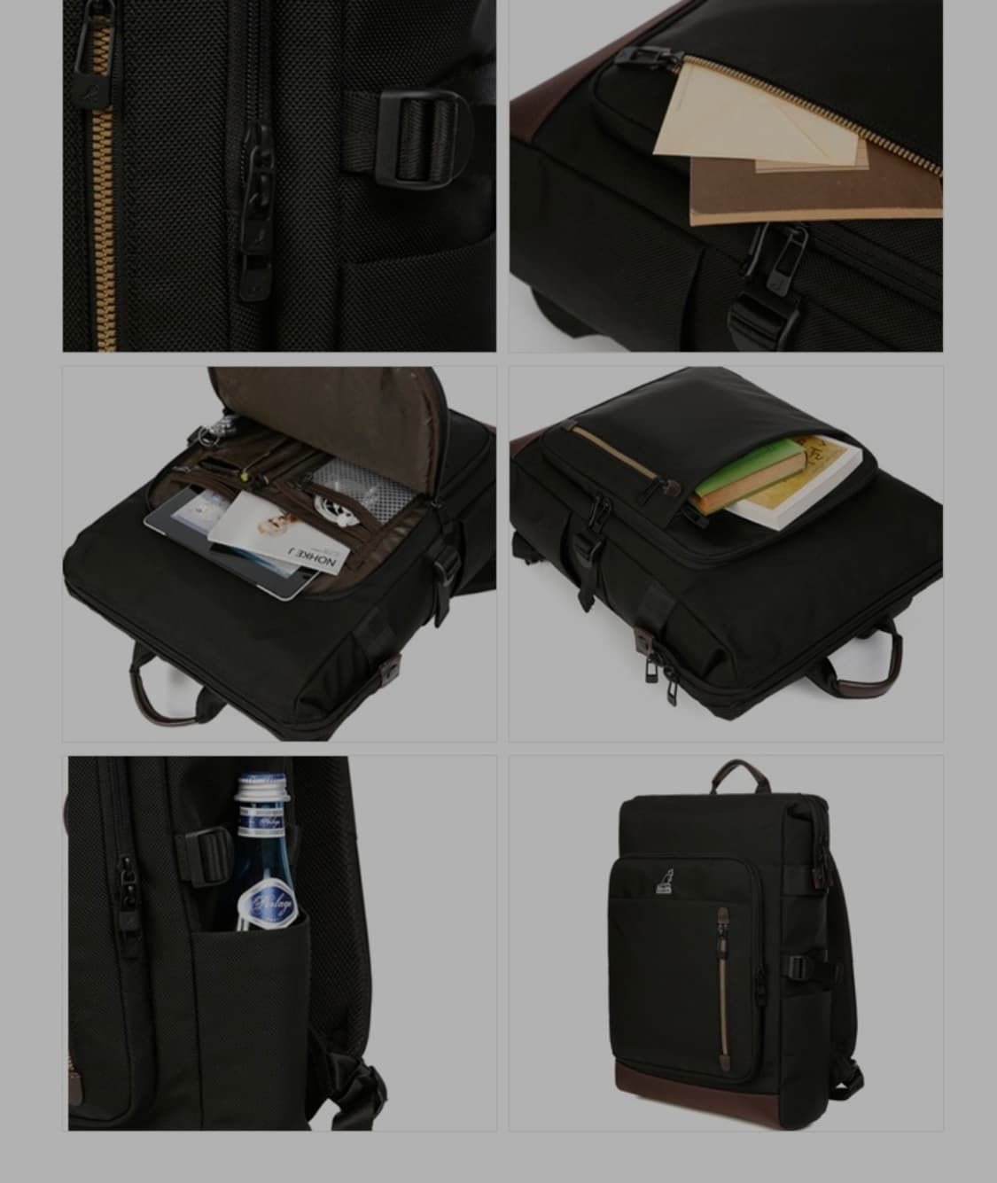 캉골 블랙 백팩 가방 상품이미지9