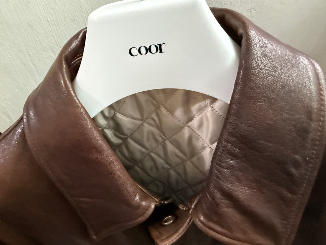 xl 쿠어 베지터블 레더 A-2 자켓(브라운) 상품이미지4