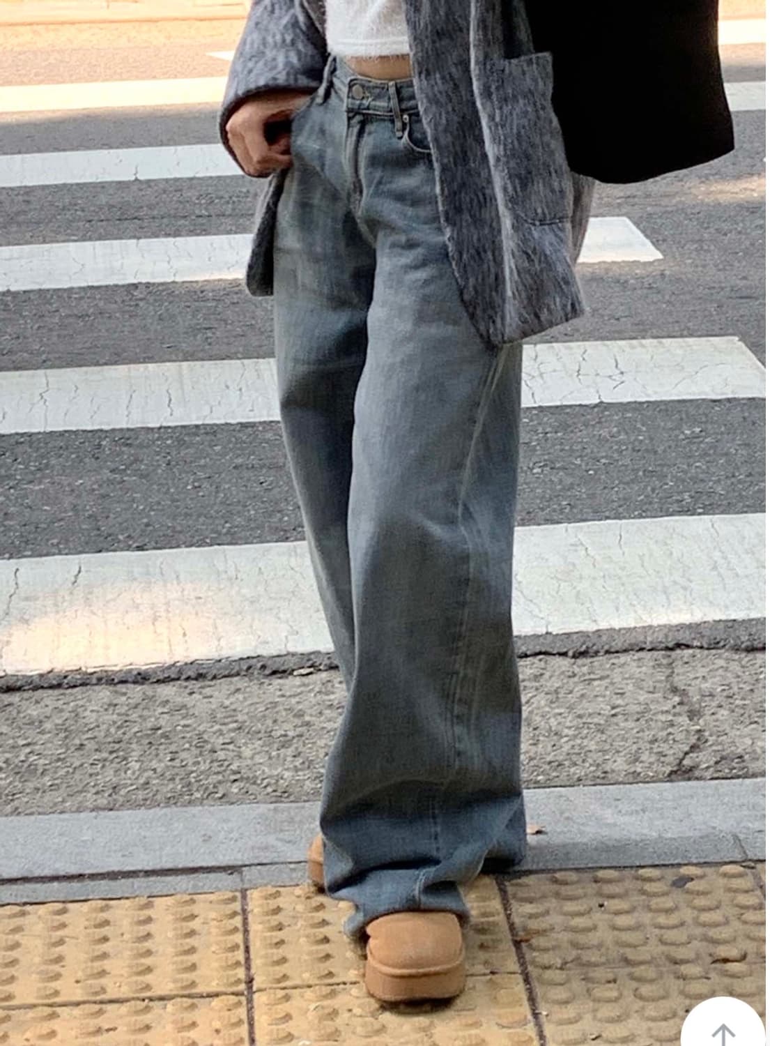 ootj 데일리 벌룬 와이드 데님 흑청 / 비비파크 상품이미지3