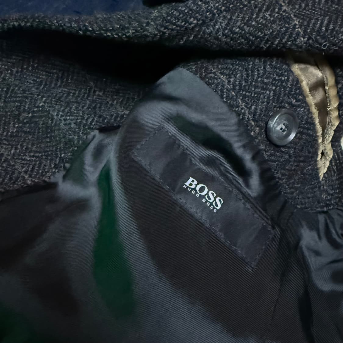 휴고보스 글랜체크 트위드 울 코트 95-100 상품이미지5