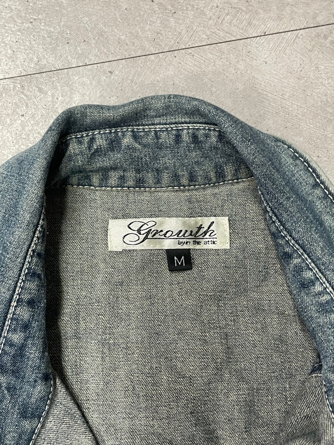 Growth by in the attic 인 더 애틱 오리엔탈 데님 셔츠 상품이미지4