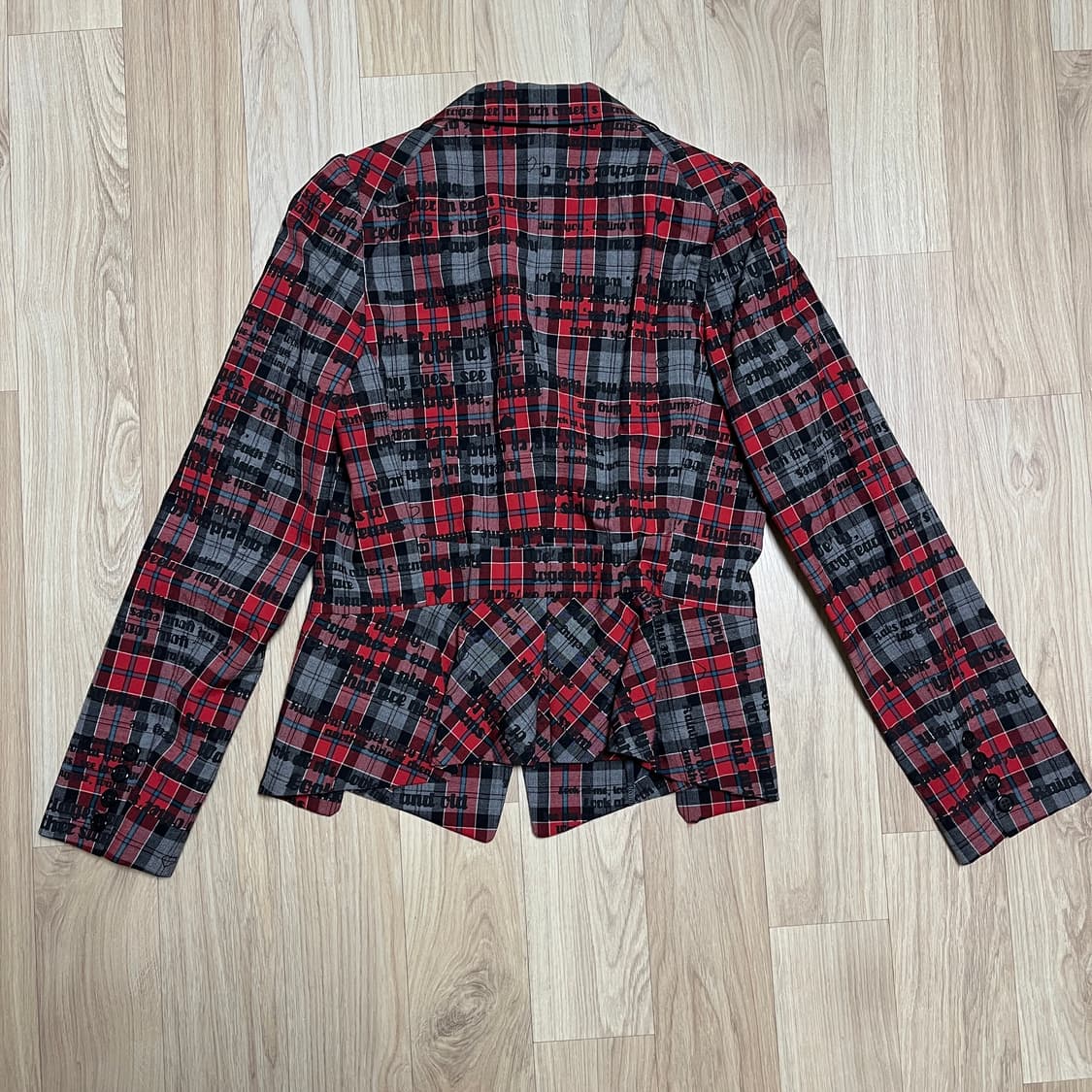 BA-TSU CLUB 체크 프린팅 자켓 로리타 펑크 헤이세이 레트로 상품이미지2