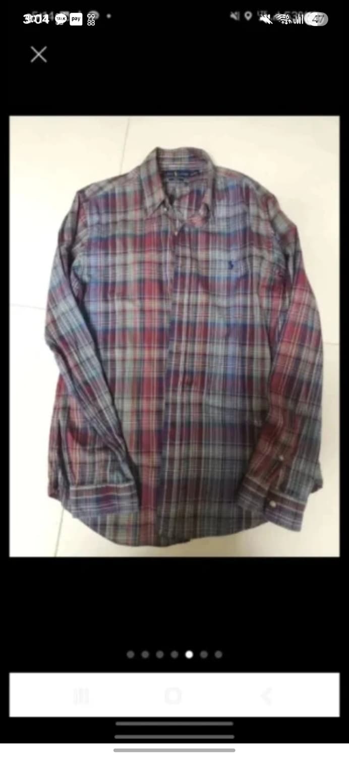 폴로 슬림핏 체크셔츠 L 상품이미지1