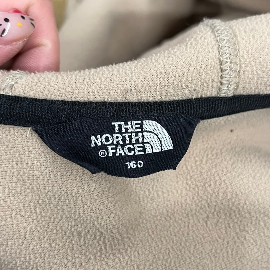 [정품/160] 노스페이스 후리스 후드 집업 아이보리 b19 상품이미지5