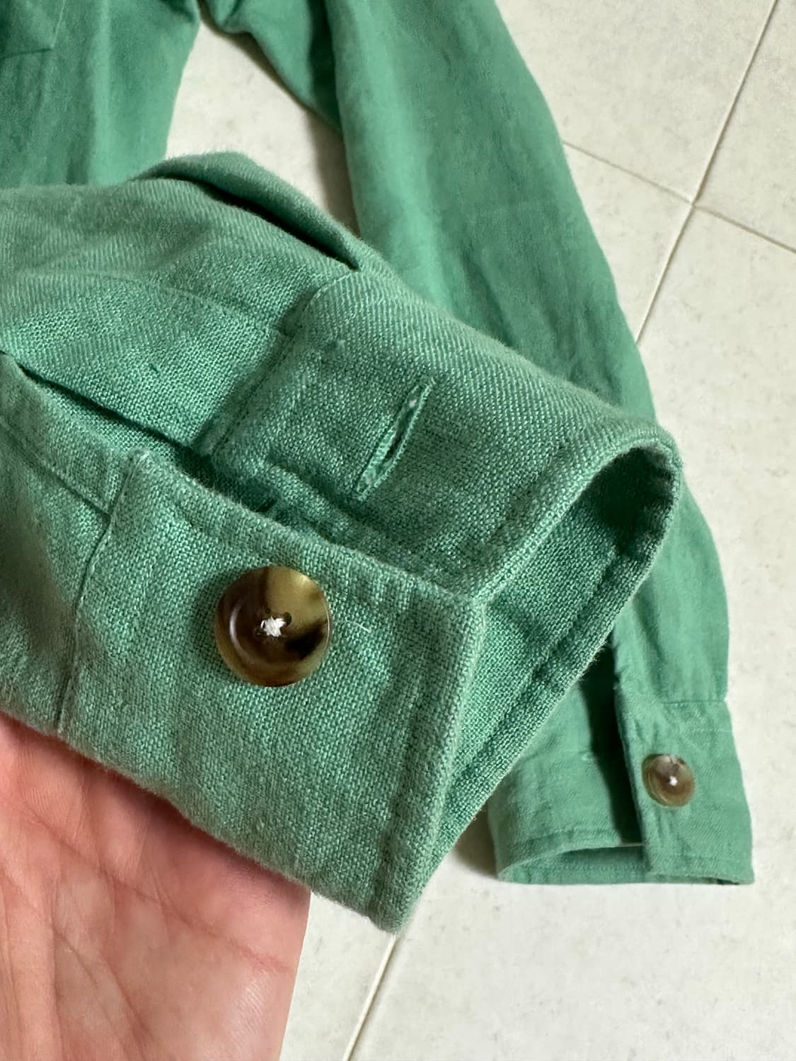 드레익스 x 카멜 린넨 오버 셔츠 M 상품이미지5