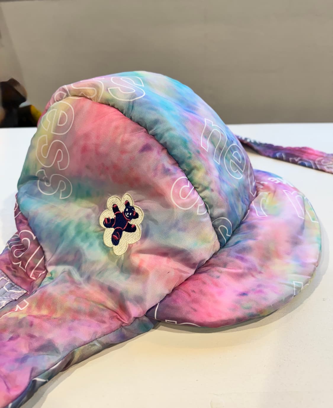 타이다이 프린트 패딩후드 상품이미지1