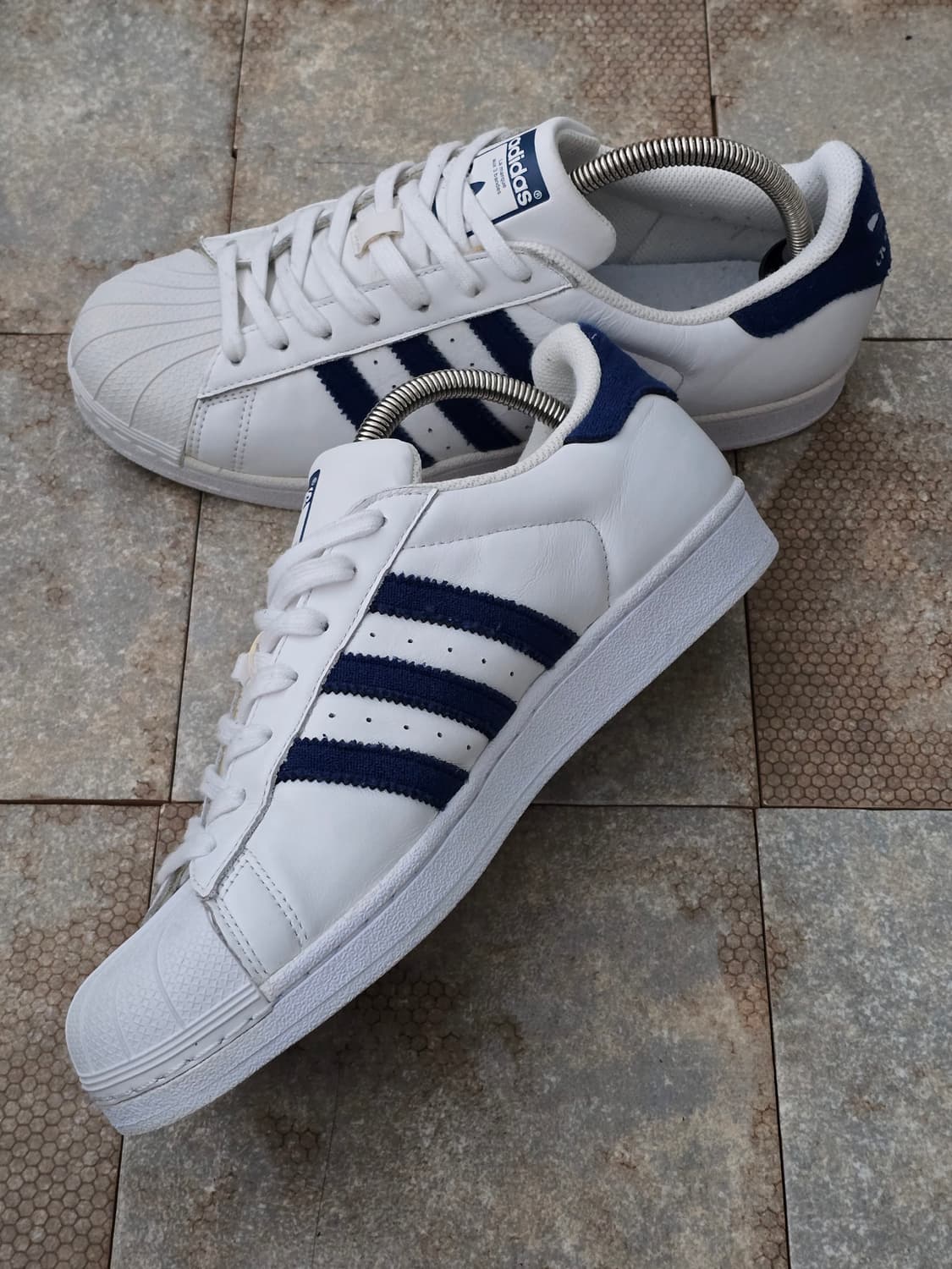 (275)아디다스 슈퍼스타 화이트 블루 상품이미지5