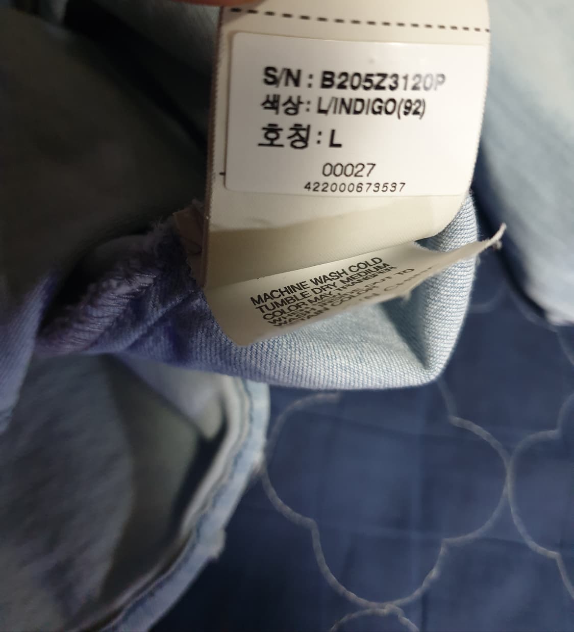 (단종매물) 버커루 빈티지 웨스턴 워싱 데님셔츠 라이트인디고 (L) 상품이미지7