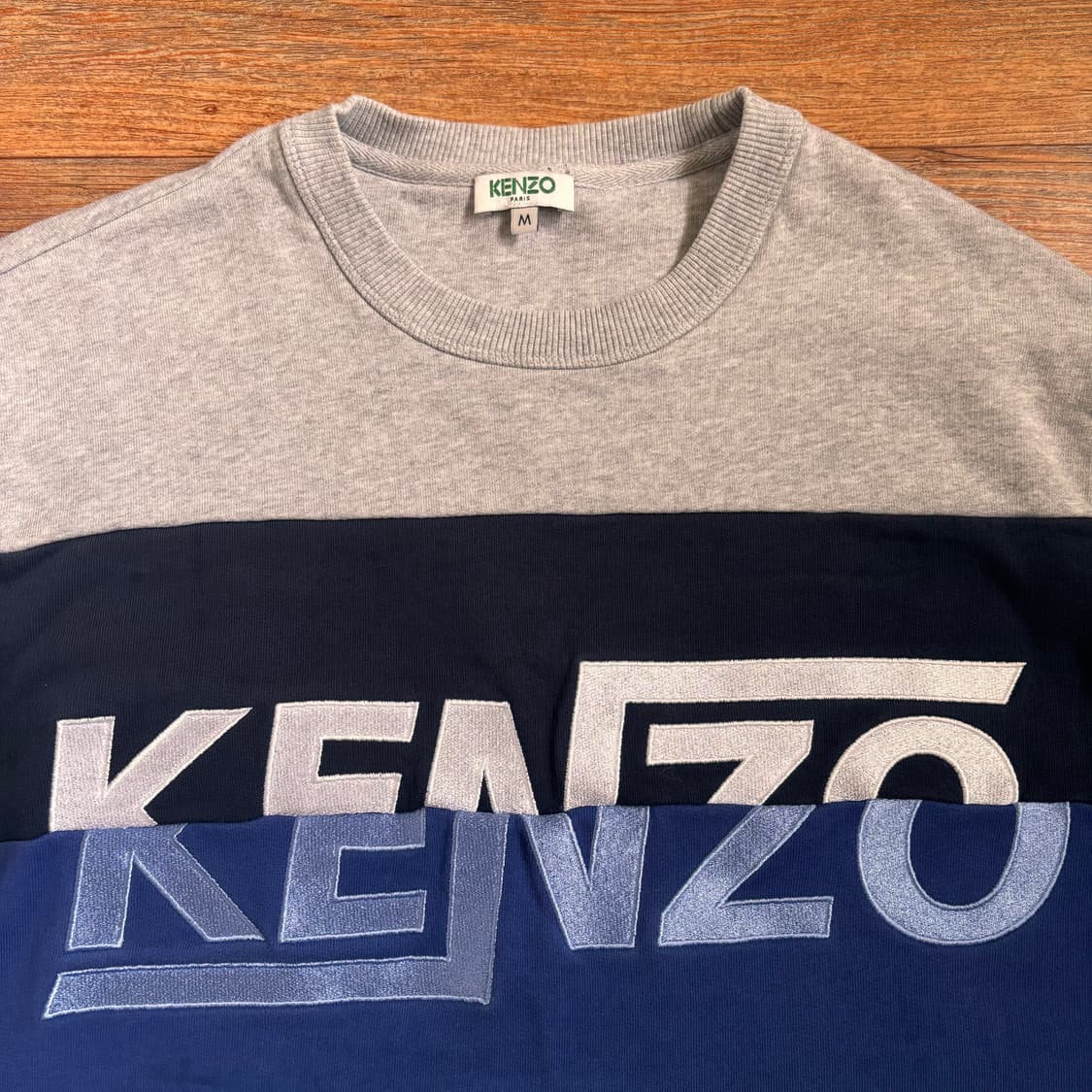 겐조 맨투맨 티셔츠 M 55 입체적인 패턴 컬러 블록  상품이미지4