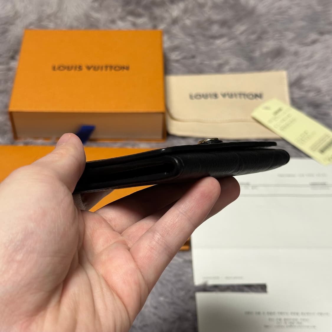 [풀구성] 루이비통 앙프렝뜨 카드지갑 블랙 상품이미지6