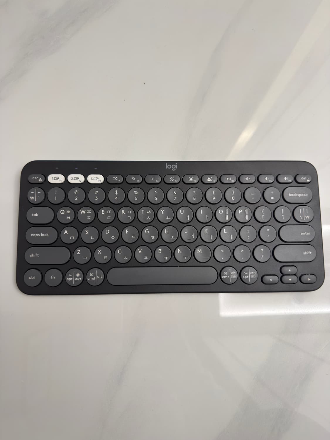 로지텍 Pebble2 K380S 블루투스 무선 키보드 스모키 블랙 상품이미지1