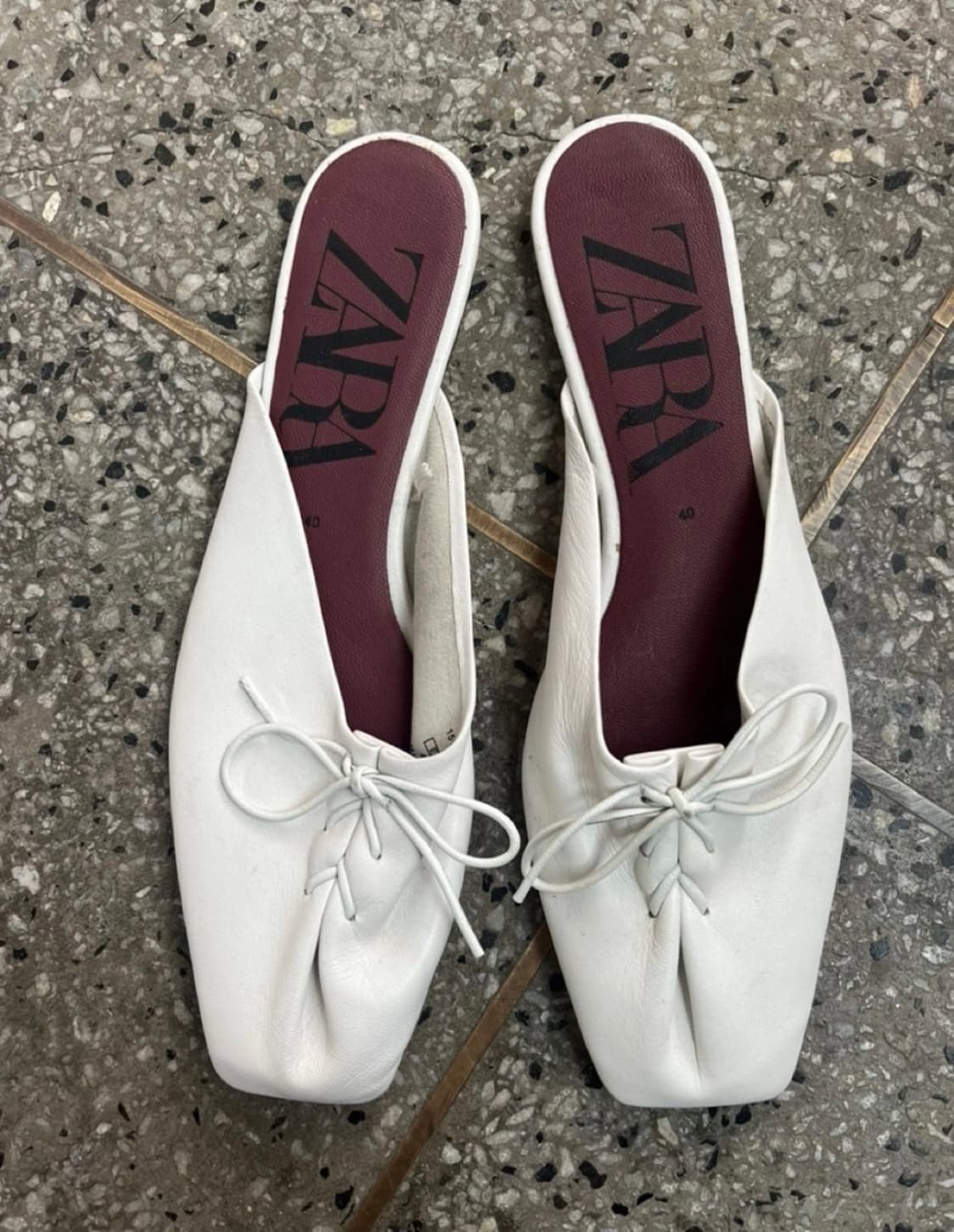 자라 zara 여성 스트랩 리본 플랫 뮬 단화 255 상품이미지3