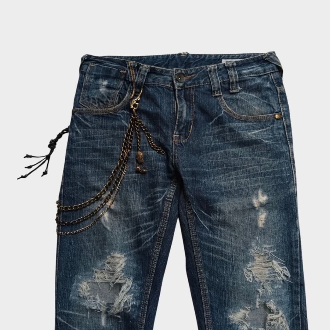 Semantic design 세만틱 디자인 데님 팬츠 디스트로이드진 상품이미지3