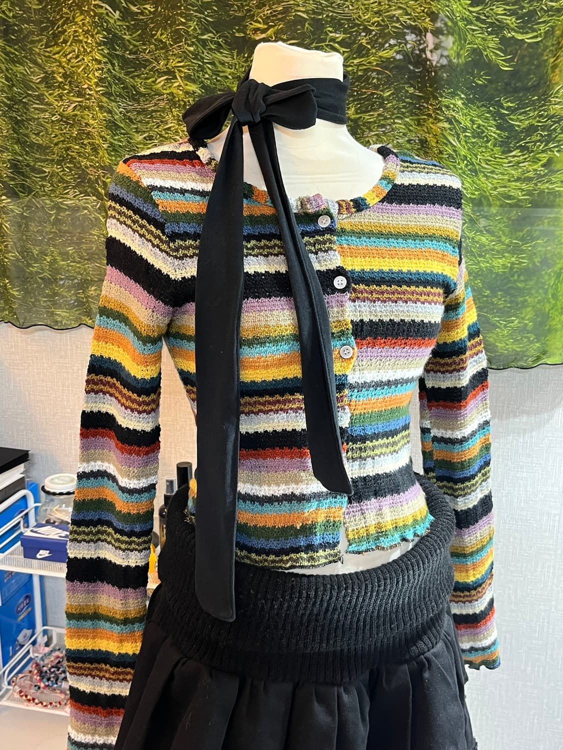 빈티지 컬러 크롭가디건 상품이미지1