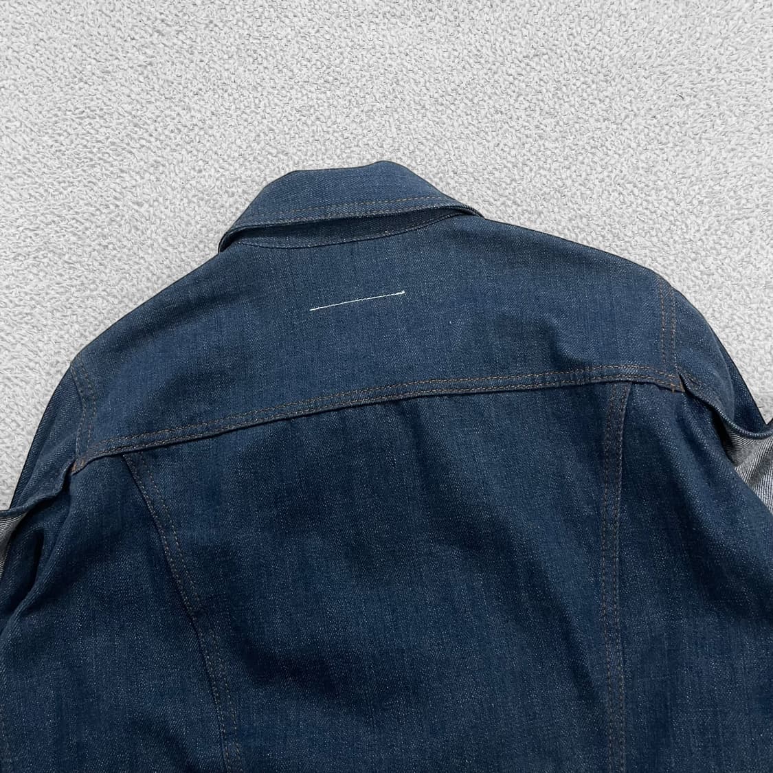 MM6 메종 마르지엘라 우먼스 프릴 셔링 셀비지 데님 자켓 상품이미지3