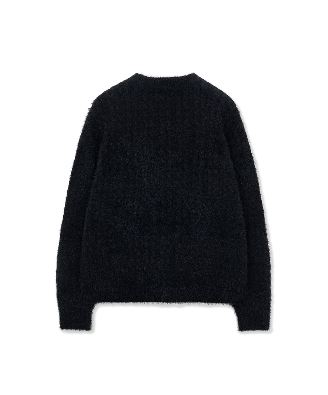 마뗑킴 케이블 헤어리 니트 풀오버 블랙 상품이미지6