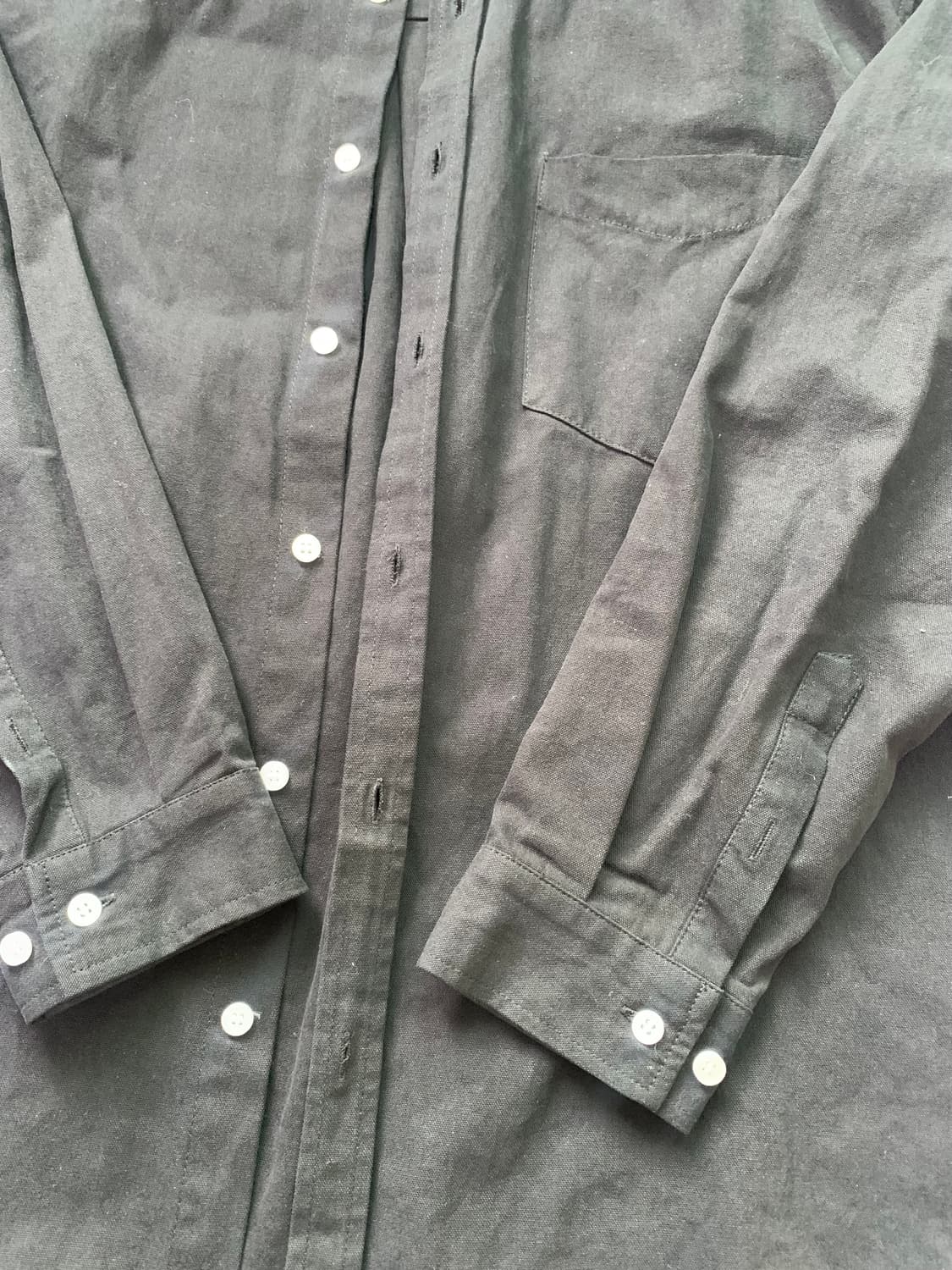 GLW 블랙 오버핏셔츠 상품이미지3