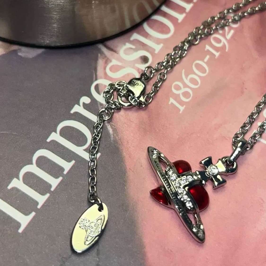 비비안웨스트우드 디아망떼 레드 목걸이 상품이미지2