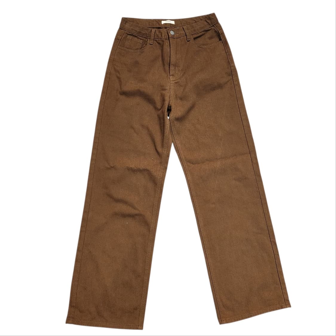 REALCOCO 브라운 세미와이드 팬츠 (L) 상품이미지1