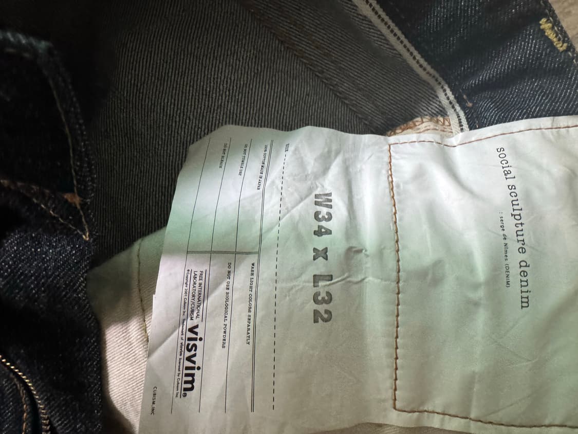 Visvim 소셜스컬프쳐 03R 셀비지 데님 상품이미지4