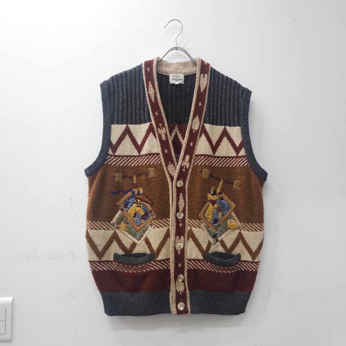 까스텔바작 스포츠 빈티지 울 니트 베스트 상품이미지1