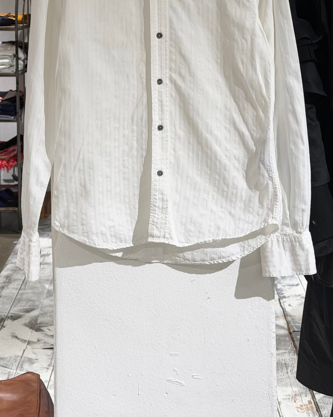 질샌더 화이트 스트라이프 셔츠 상품이미지5