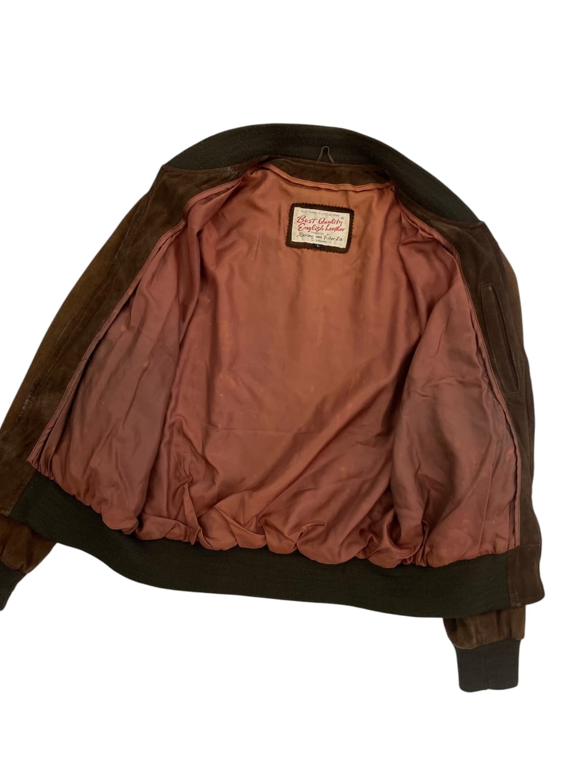 80's 스트롱 앤 피셔 스웨이드 봄버 자켓 상품이미지6