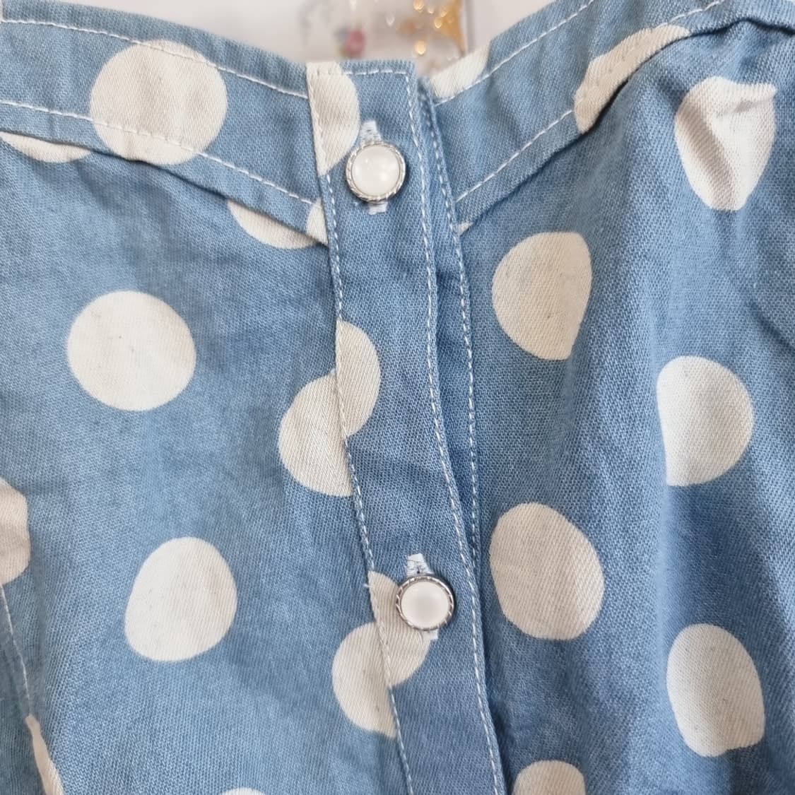 도트 데님 원피스 상품이미지2