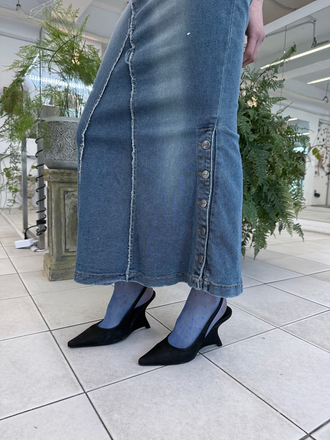 stitch mermaid denim skirt 상품이미지4