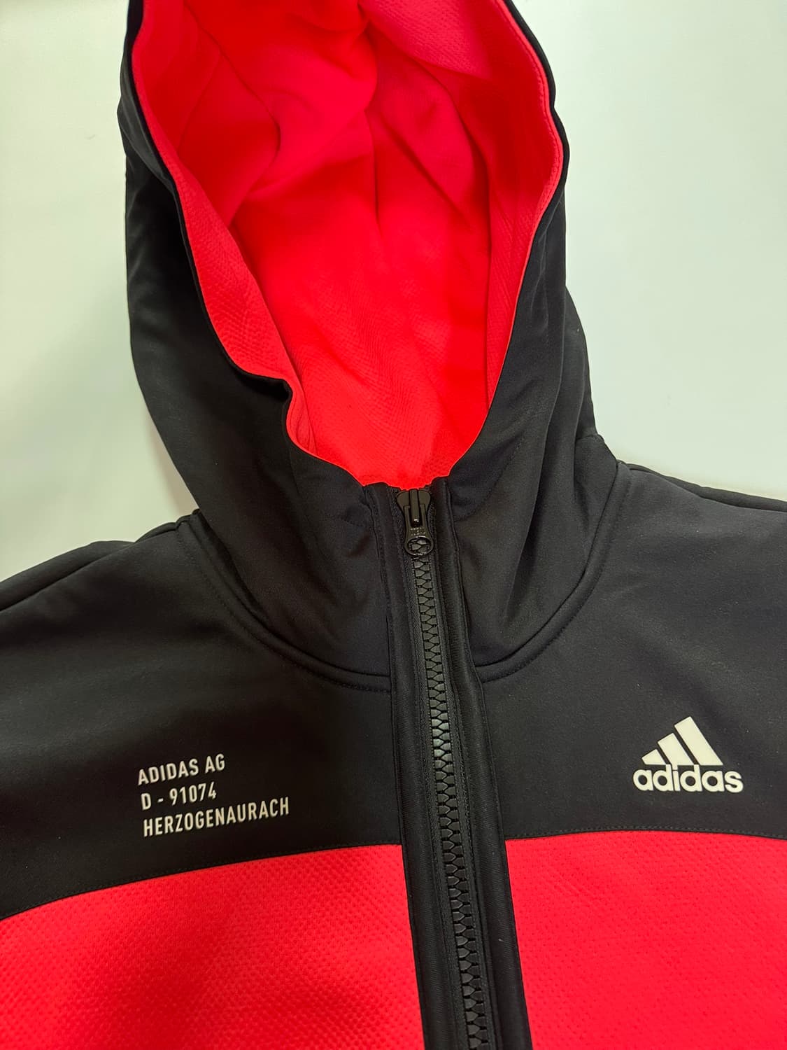 아디다스 반집업 아노락 후드 찐핑크 형광(M사이즈) 상품이미지2