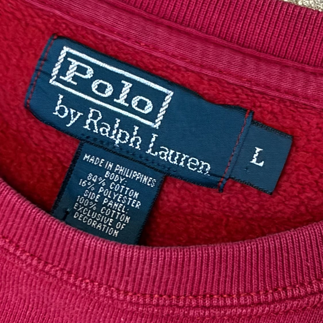 레어 90s 미국 빈티지 폴로랄프로렌 헤비코튼 맨투맨 상품이미지5