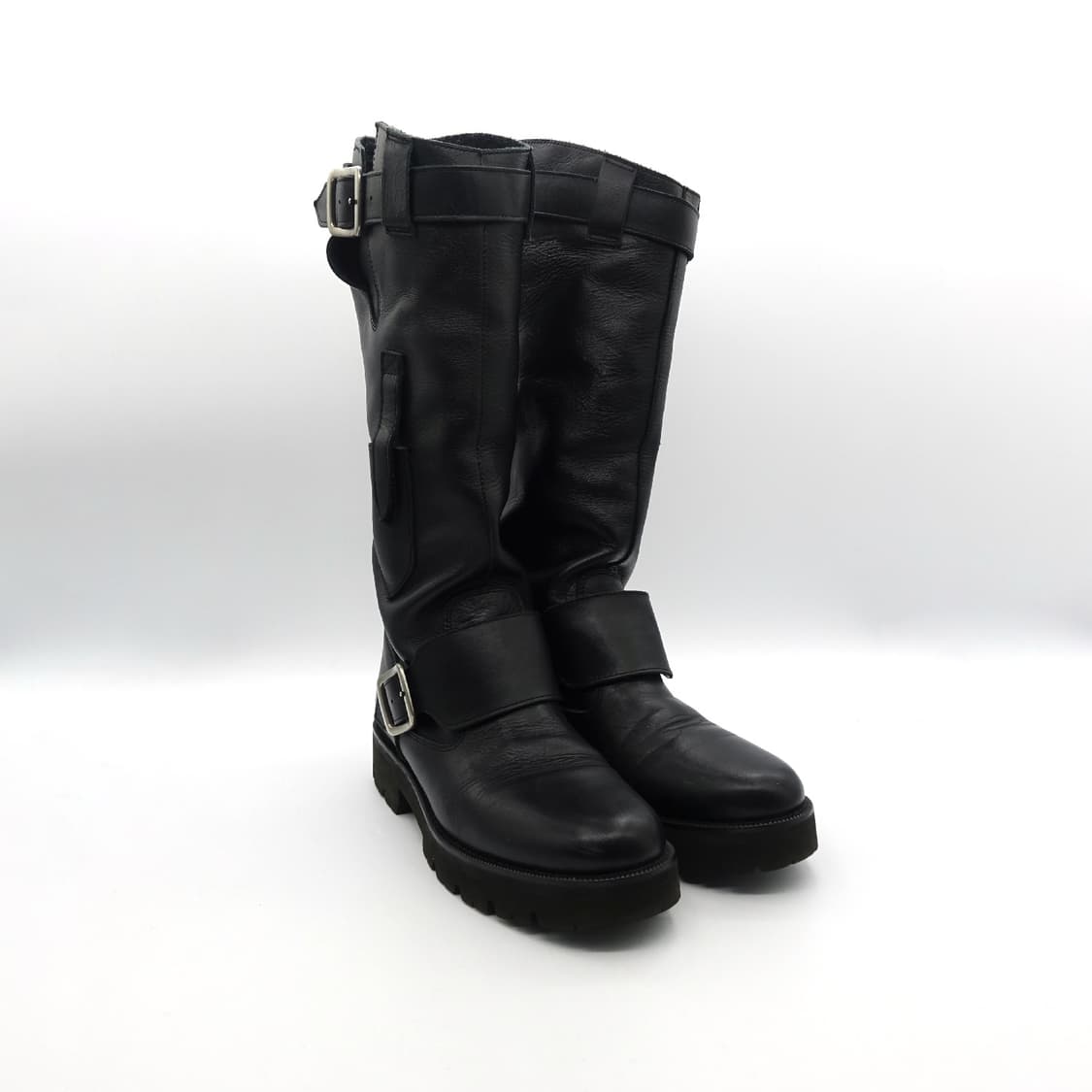 [3,250] Y's 와이즈 요지야마모토 더블버클 플랫폼 롱부츠 상품이미지4