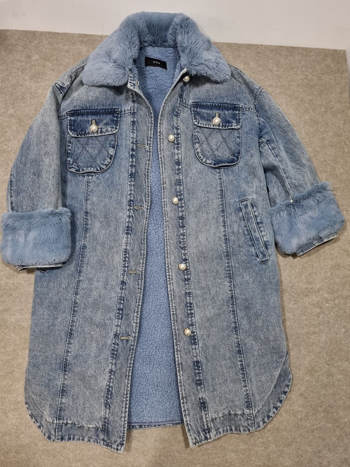 여성 55size 오즈세컨 데님 점퍼 자켓 상품이미지7