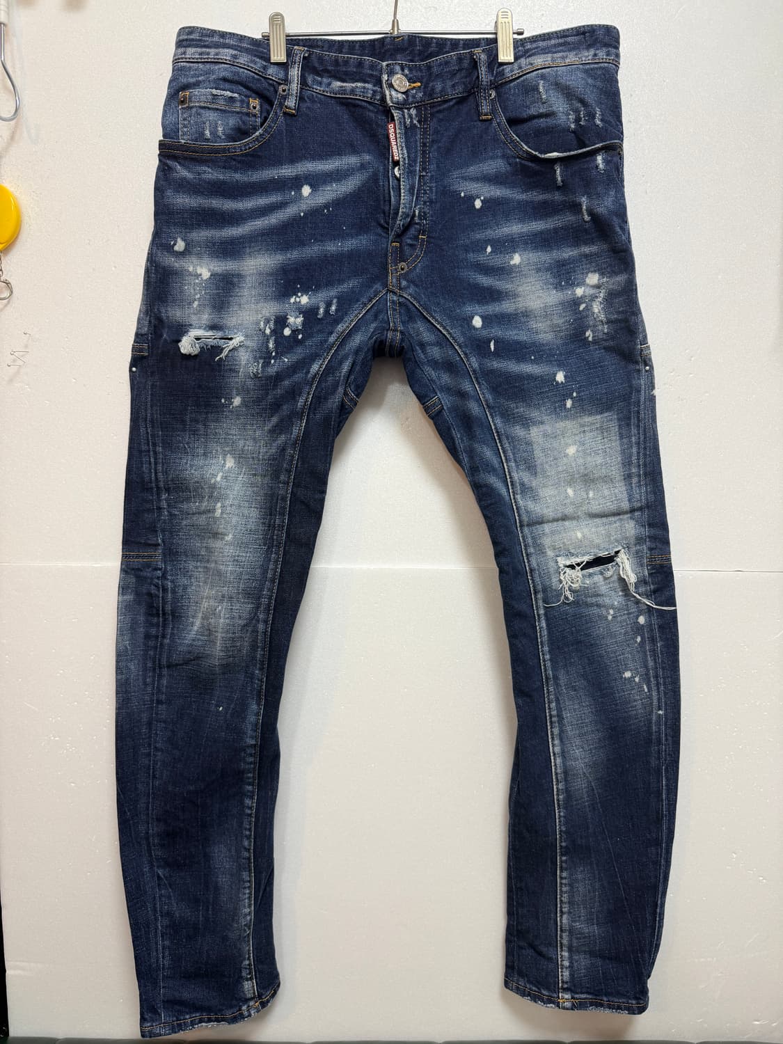 디스퀘어드2 화이트 페인팅 데미지 청바지 48 상품이미지1