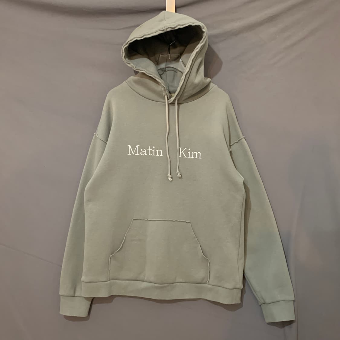 S MATIN KIM 마뗑킴 빅 로고 프린팅 오버핏 기모 후드티 상품이미지1