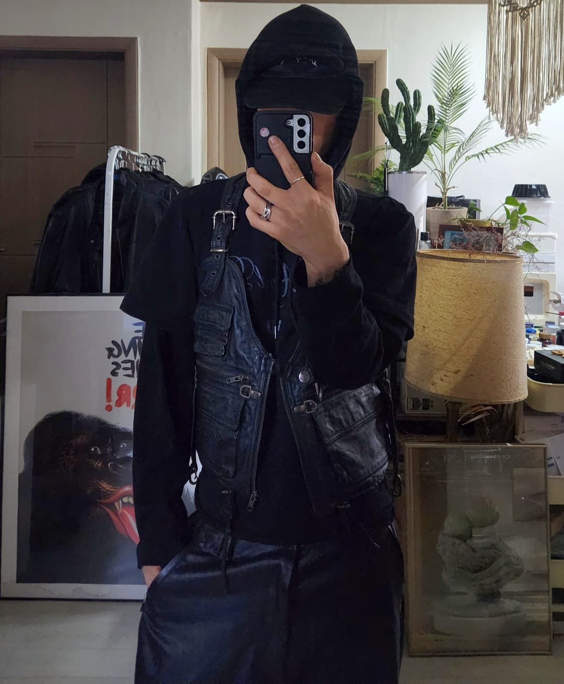 빈티지 레더 베스트 /r13/언더마이카/크롬하츠/erd/언더커버/넘버나인 상품이미지3