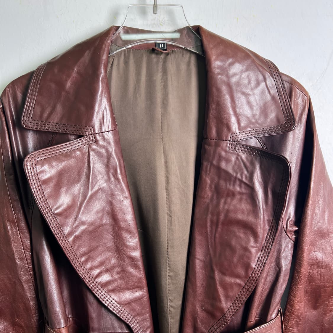 Ra KANEMATSU-GOSHO 빈티지 레더 트렌치코트  상품이미지4