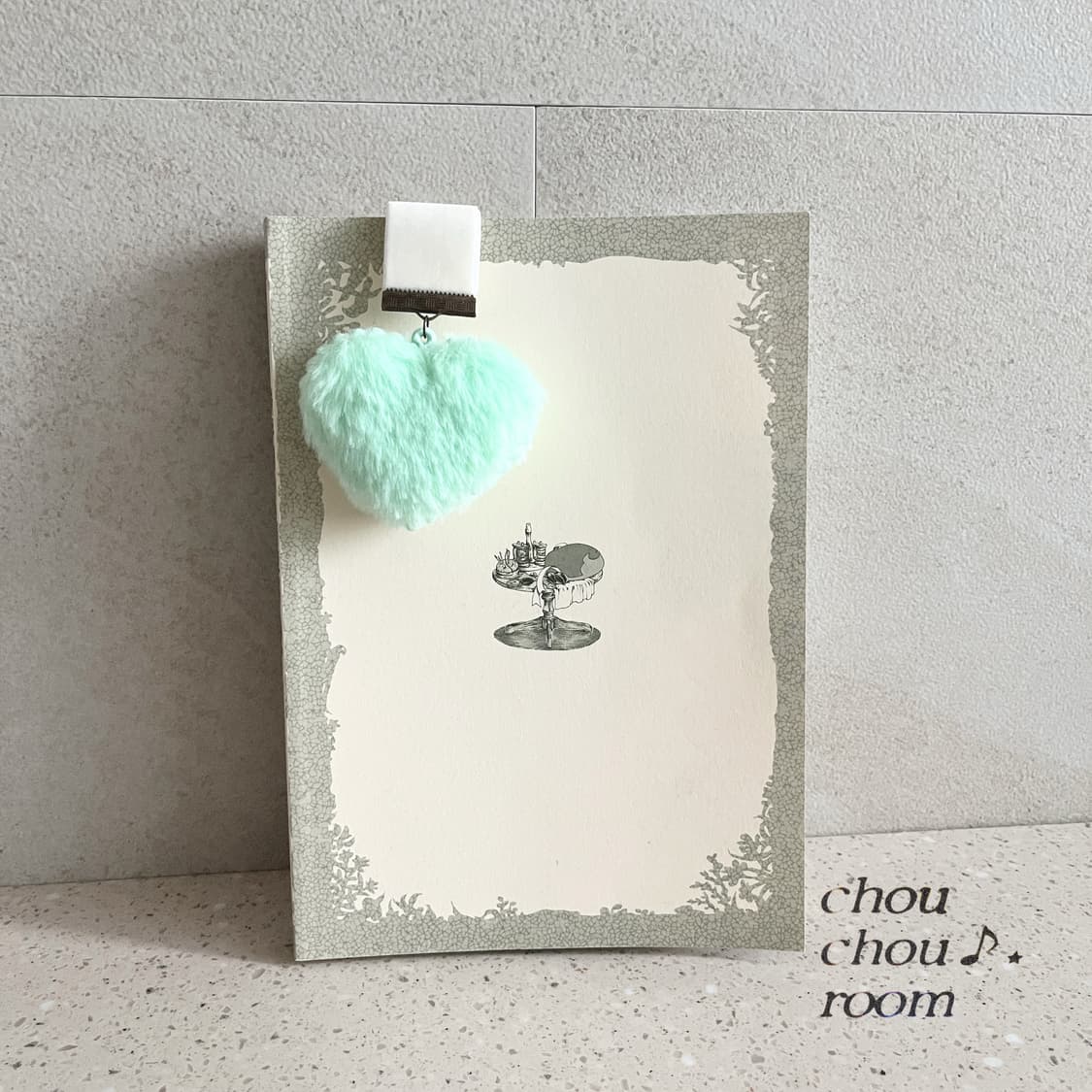 민트 솜하트 책갈피 ⊰mint fluffy heart⊱ bookmark 상품이미지1