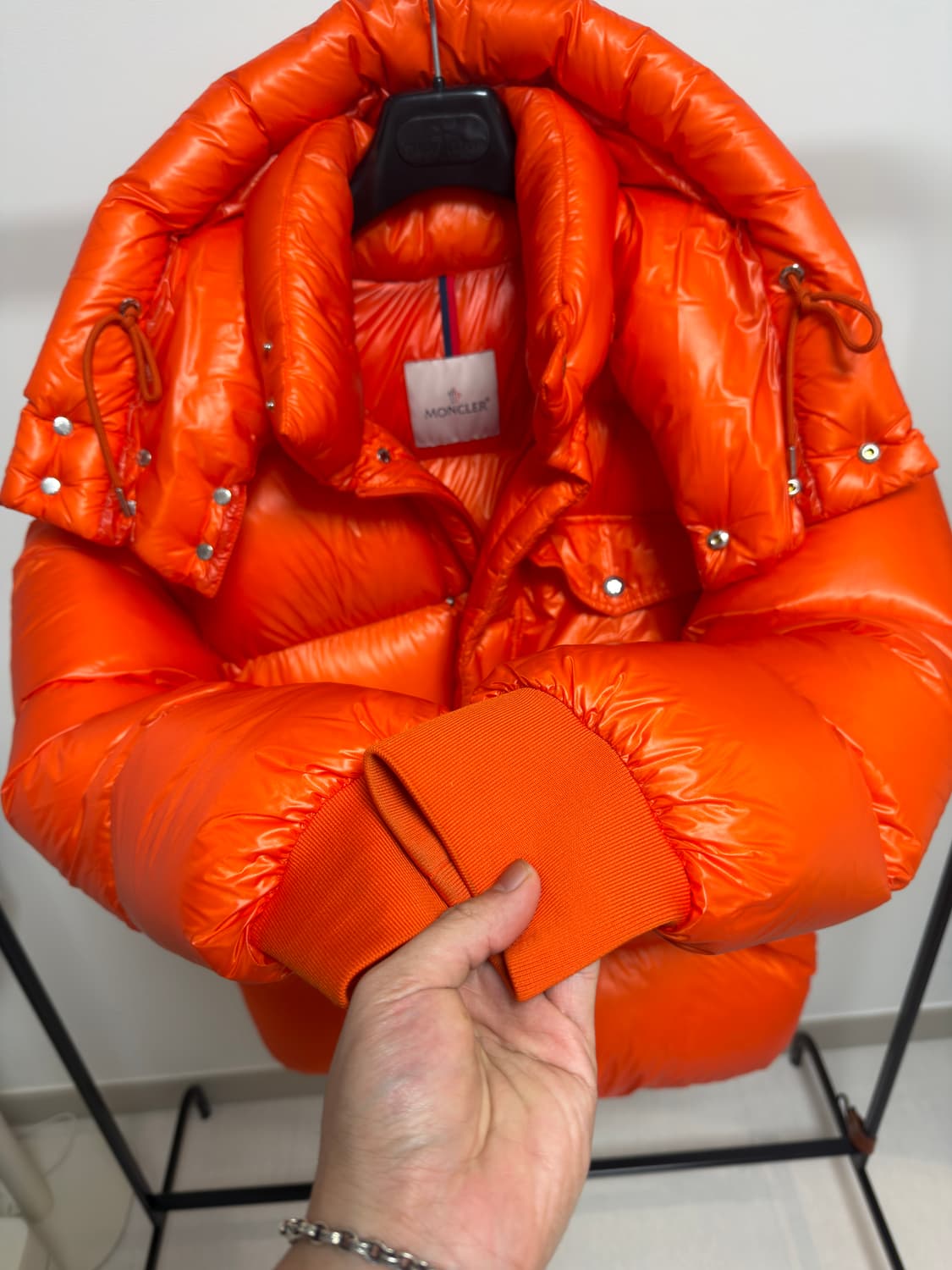 [국문택, 5사이즈] 몽클레어 라멘틴 쇼트 구스다운 패딩 오렌지 상품이미지4