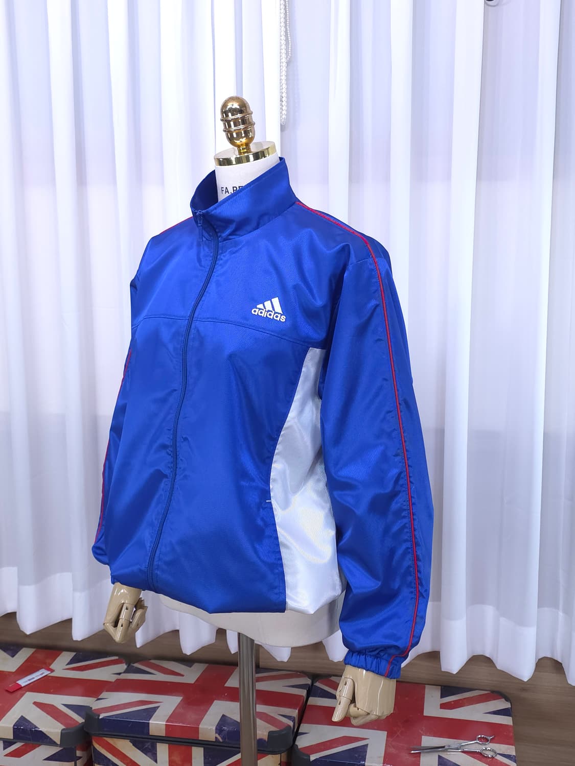 06's 아디다스 블루 화이트 배색 트랙탑 상품이미지5