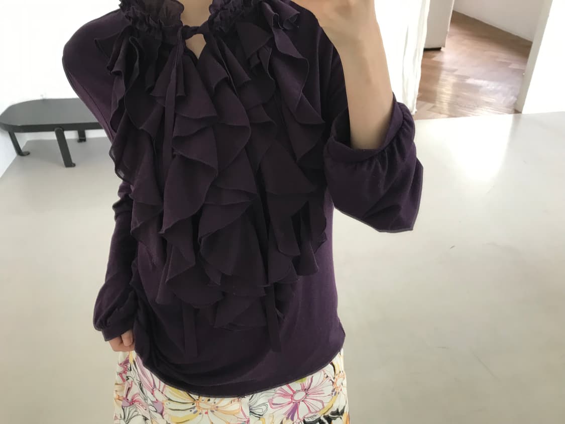 vintage purple ruffle long sleeve 상품이미지5