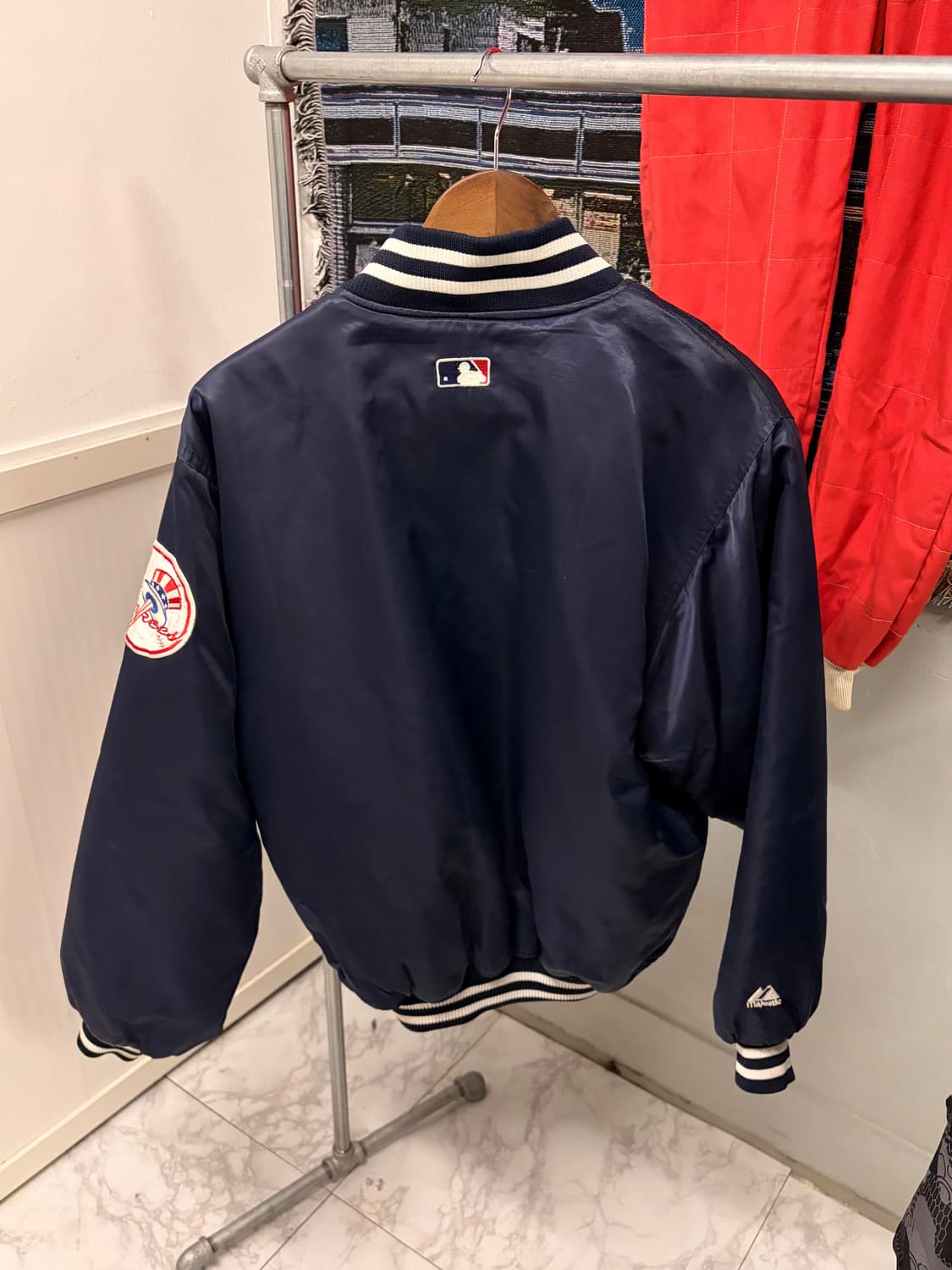 (정품/M)마제스틱 뉴욕 양키스 바시티 자켓a1 상품이미지3